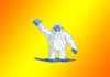 design creative  cartoon yeti logo with satisfaction guaranteed