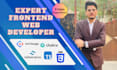 be your front end developer using HTML CSS react and bootstrap