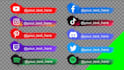 social media lower thirds with your text