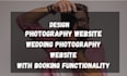 design photography website, wedding website with booking features