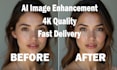 enhance photo quality, increase image resolution, and upscale to 4k