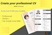 create unique resume design with modern cv template