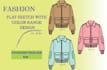 create professional fashion tech pack and technical drawing