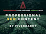 write 3 professional SEO optimized articles as content for your website in a day