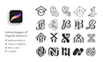 sketch logo ideas for your company in procreate