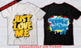 create colorful typography and graffity t shirt design