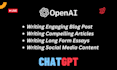 create chatgpt open ai chat gpt article blog posts essays