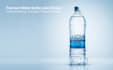 design premium water bottle label, beverage label with 3d mockup