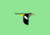 design bird logo with express delivery