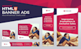 create clean, moderne and animated HTML 5 banner ads