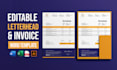 design custom letterhead and invoice with editable word template