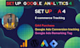 setup google analytics 4, ga4 ecommerce tracking with GTM