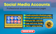 create all business social media accounts,set up and optimize SEO friendly