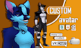 model custom vrchat avatar, vr character furry avatar nsfw vrc model