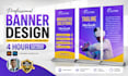 design a roll up banner, retractable banner or x banner
