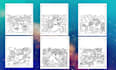 send you 50 printable colouring unicorn pages