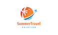 draw travel agency, adventure, tour, vacation logo design