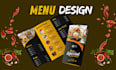 design special restaurant menu and food flyer in 1 day