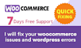 fix woocommerce issues and wordpress errors
