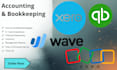do bookkeeping and reports in quickbooks, xero, zoho wave