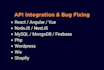 do API integration and bug fixing
