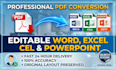 convert PDF to word, excel, powerpoint, or editable documents accurately