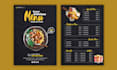 do restaurant menu card design, food menu design, digital menu board design