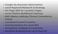 do monthly local SEO and google my business optimization
