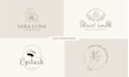 design botanical hand drawn boho feminine logo