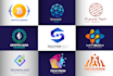 design minimal and modern nft, tech, web3, crypto, security, and startup logo