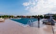 design landscape, garden, backyard, pool, and patio with 3d render