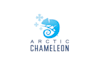 design awesome arctic chameleon logo with free source file