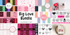 send you valentines day cute svg, clip arts, seamseless patterns bundle