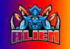design aliens mascot logo with my creative thinking