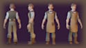 create low poly 3d character models with a rig and animation