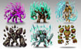 create video game pixel art character sprite sheet