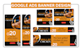do creative web banner, static google ads banner, facebook ads design, ad image
