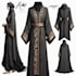 modern abaya flat design modestwear and techpack