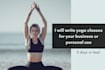 write yoga classes for business and personal use
