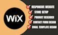 design responsive wix ecommerce store or redesign wix store