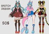 draw a custom anime character oc design