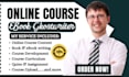 create online course content, ebook ghostwriter course plan and course creation