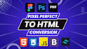 convert figma to html psd to html pdf to html bootstrap responsive tailwind css