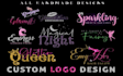 make beautiful feminine glitter sparkle logo