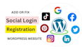 set up facebook login, google login, social login on wordpress website