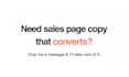write your converting sales copy