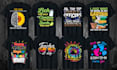 do custom trendy bulk t shirt design for merch by amazon