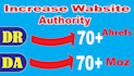 increase  domain rating dr 70 plus using quality backlinks