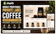 design private label coffee branded shopify store coffee website coffee store