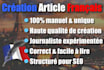 manually create a unique article in french